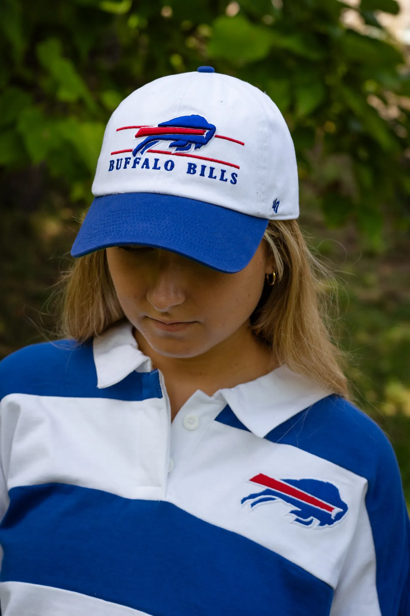 '47 Brand Buffalo Bills Double Header Adjustable Clean Up Cap