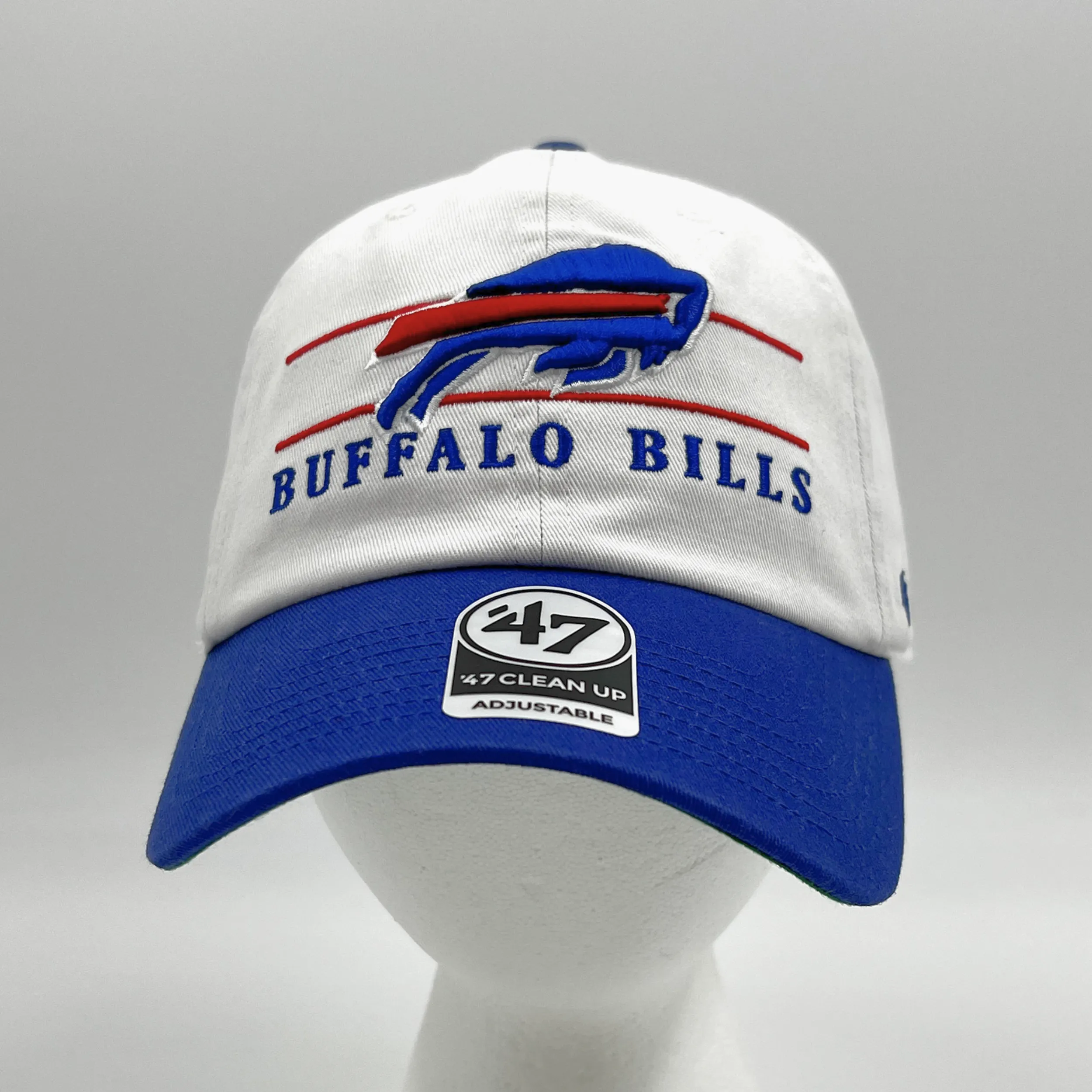 '47 Brand Buffalo Bills Double Header Adjustable Clean Up Cap