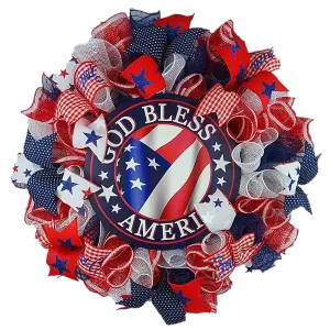 4th of July Front Door Wreaths, God Bless America