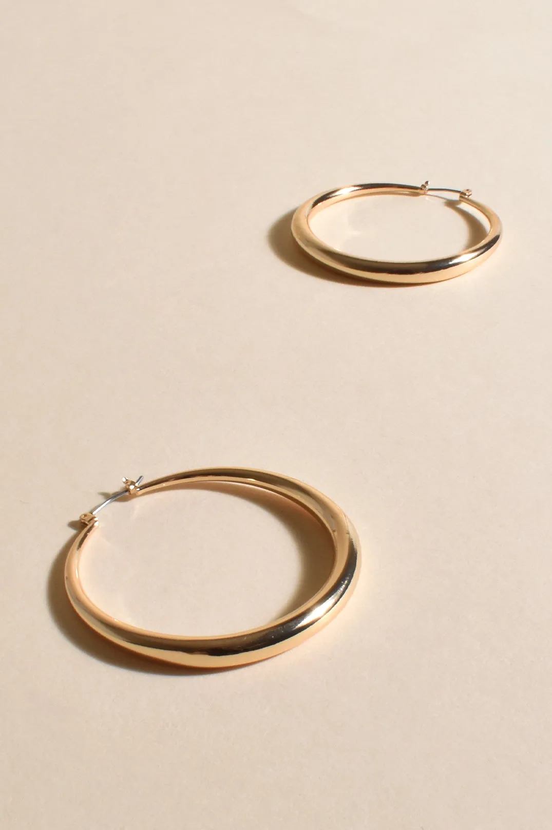 Adorne Graduated Hoop Earings - Gold