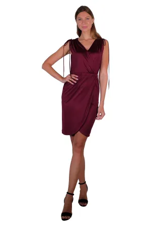 Amara Jersey Dress in Purple Red