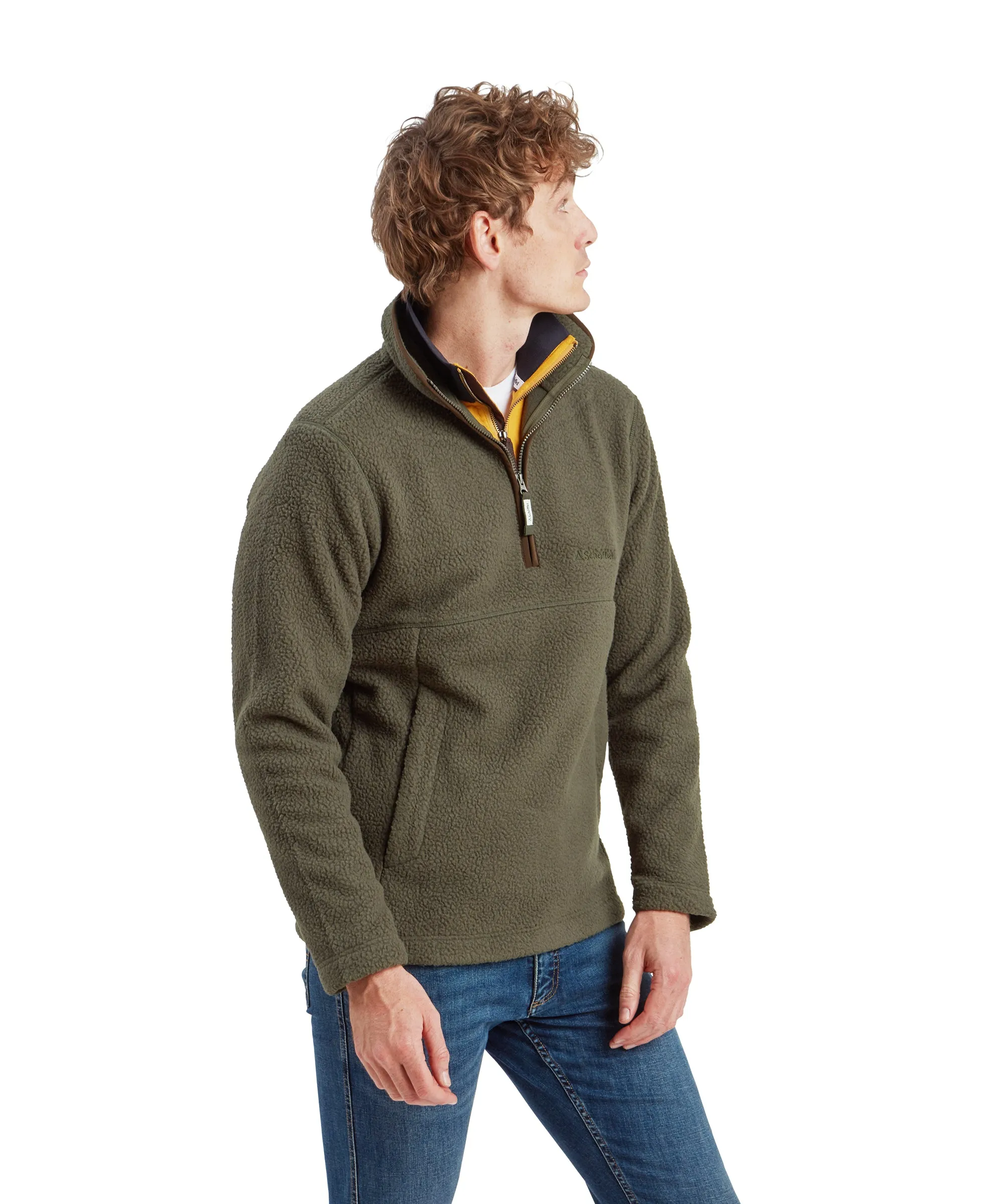 Berkeley Retro Quarter Zip Fleece - Woodland