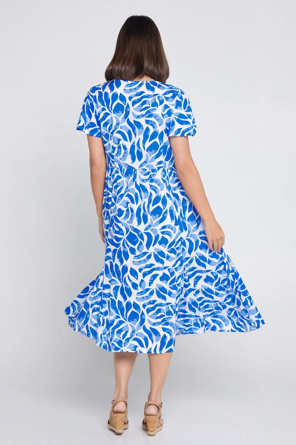 Brighton Dress - Coastal Leaves