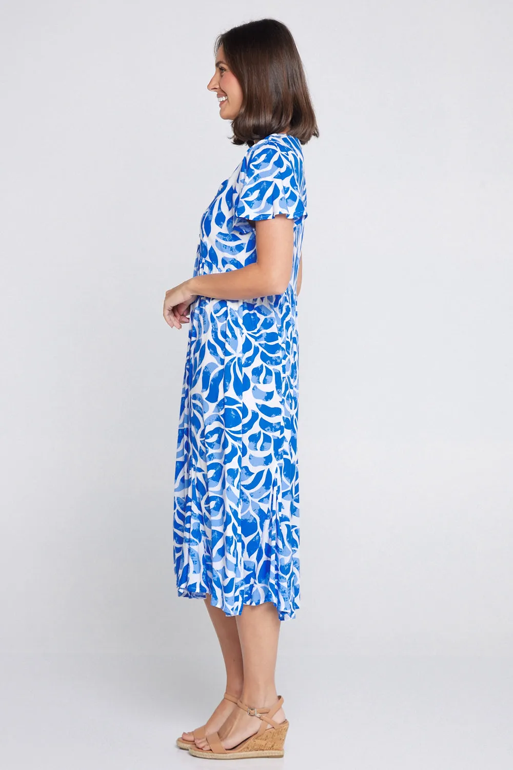 Brighton Dress - Coastal Leaves