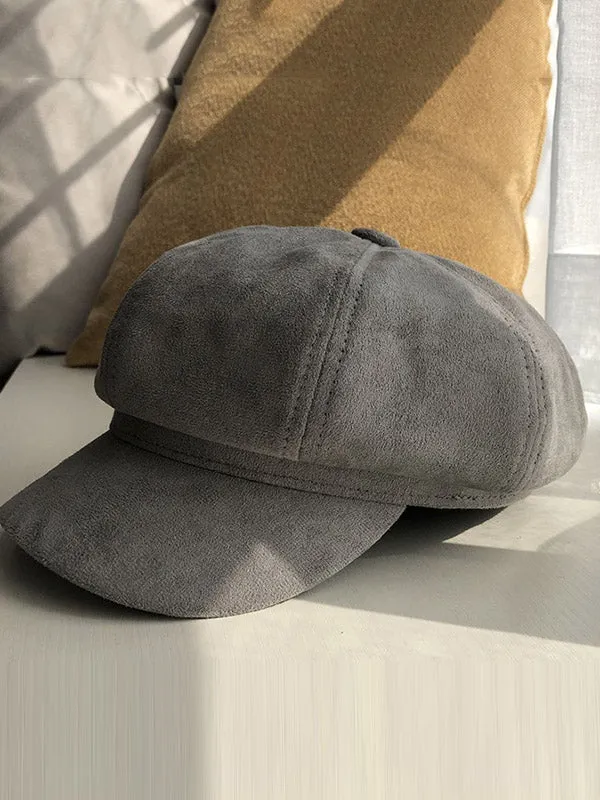 Casual Suede 9 Colors Beret Hat