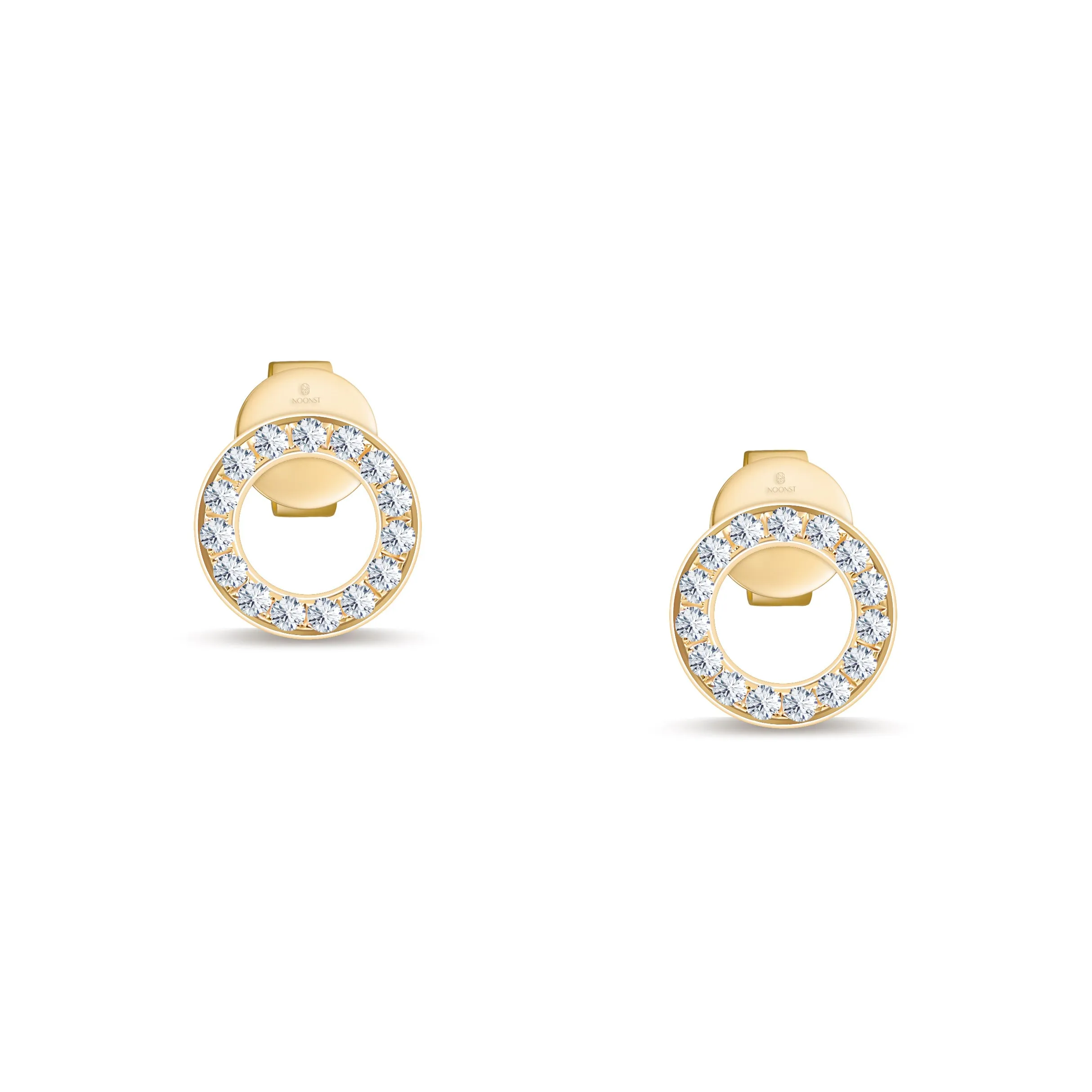 CLASSY PERFECT CIRCLE DIAMOND EARRINGS