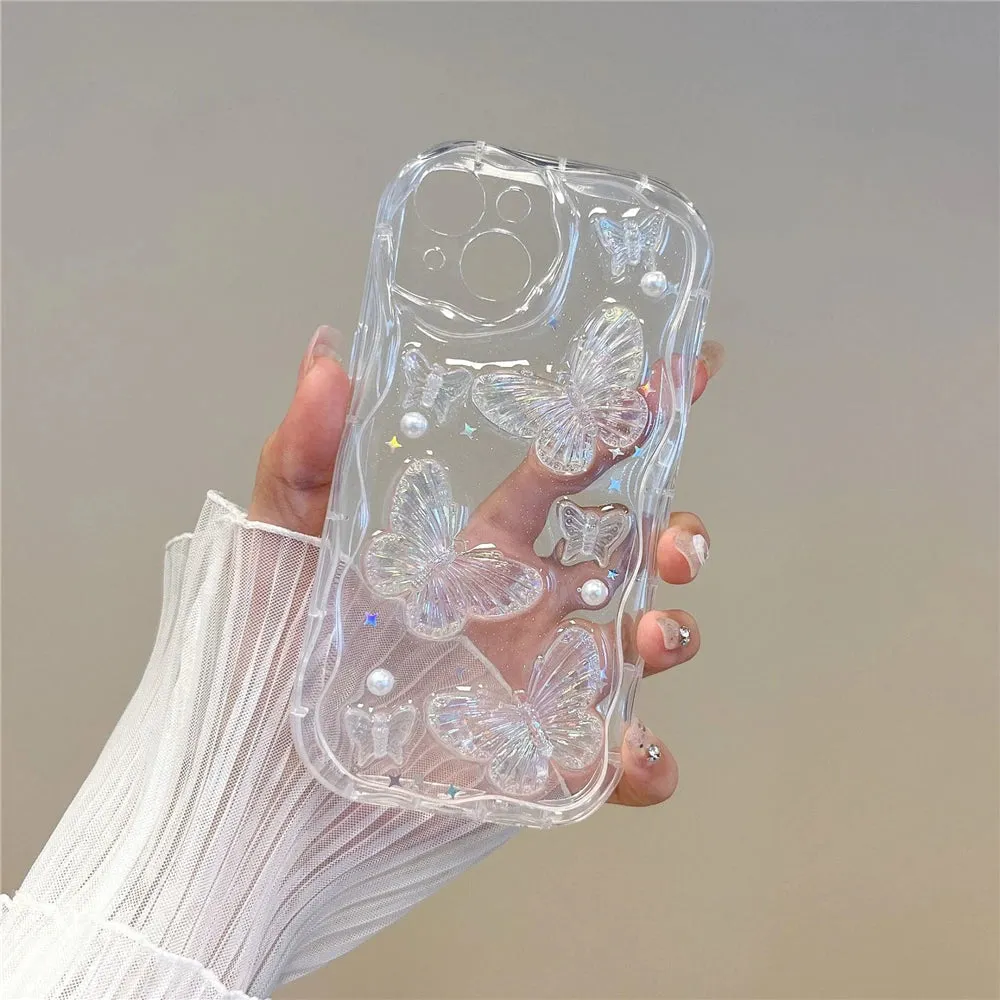 Clear Cystal Butterfly iPhone Case