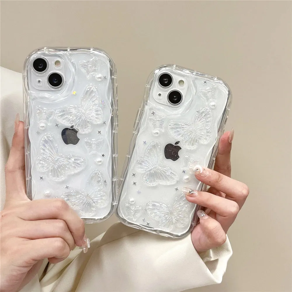 Clear Cystal Butterfly iPhone Case