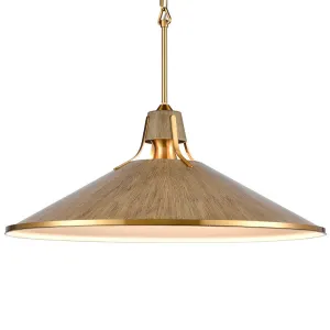 Coastal Chic Angled Shade Pendant/Corkwood