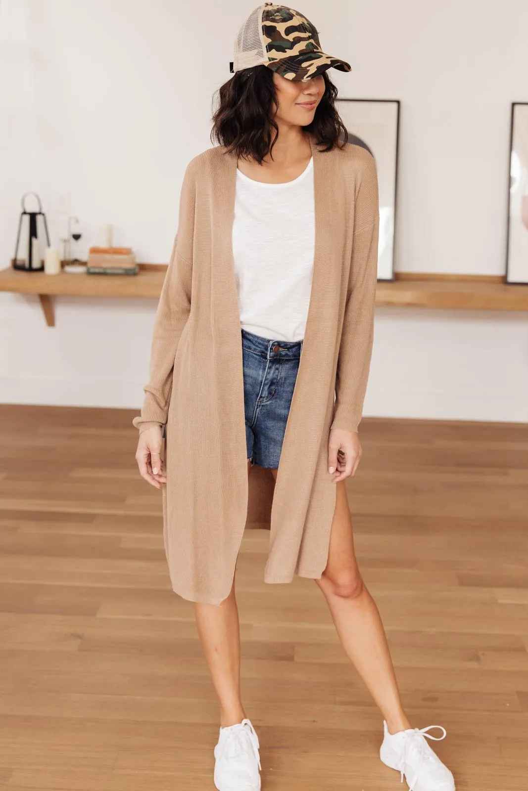 Coastal Town Cardigan in Khaki