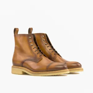 DapperFam Garrison in Cognac Men's Italian Leather Jumper Boot