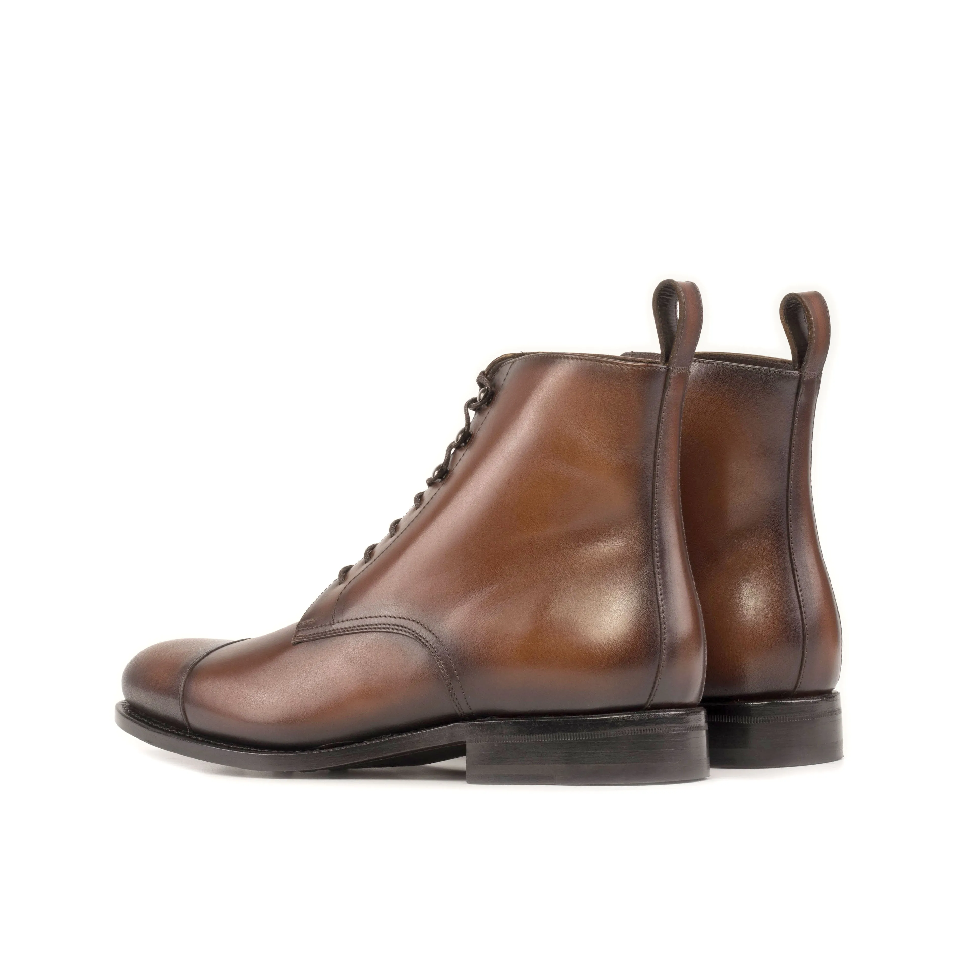 DapperFam Garrison in Med Brown Men's Italian Leather Jumper Boot