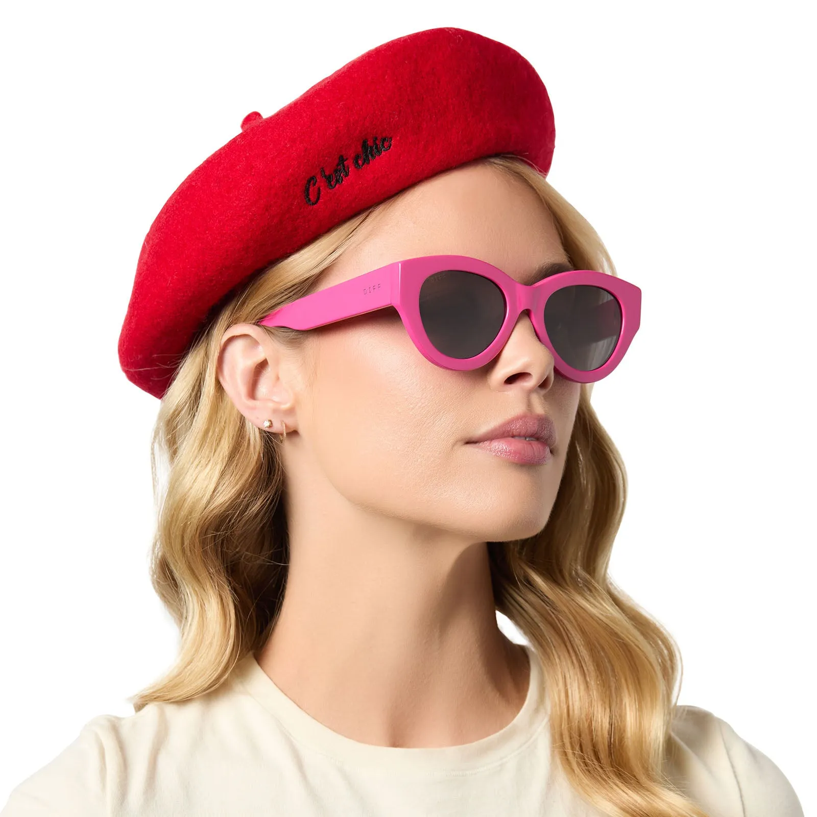 EMILY IN PARIS - EMILY   PARISIAN PINK   CHIC GREY SUNGLASSES