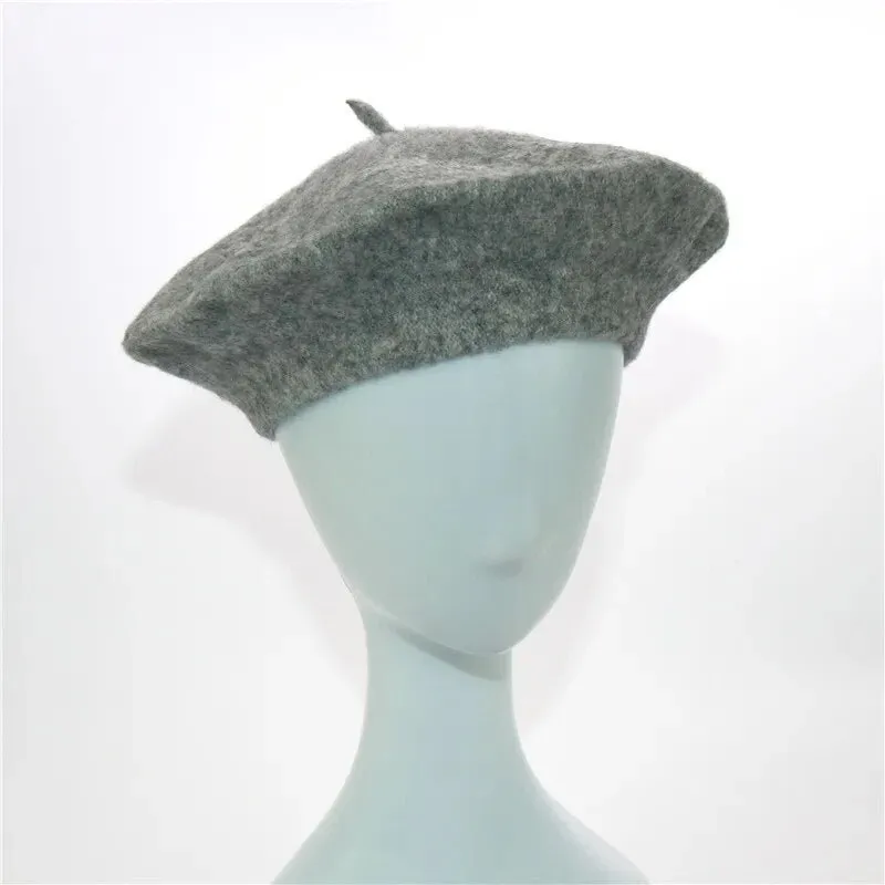 French Hat Beret with Classic Wool