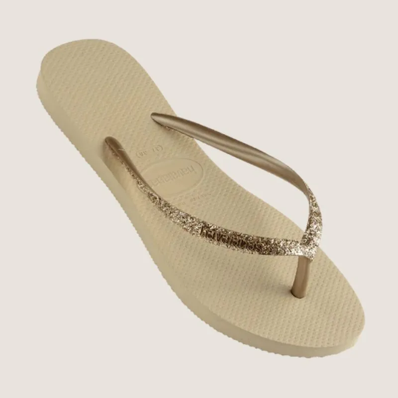 Havaianas Slim Metal Logo Glitter II Thong