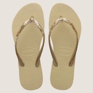 Havaianas Slim Metal Logo Glitter II Thong