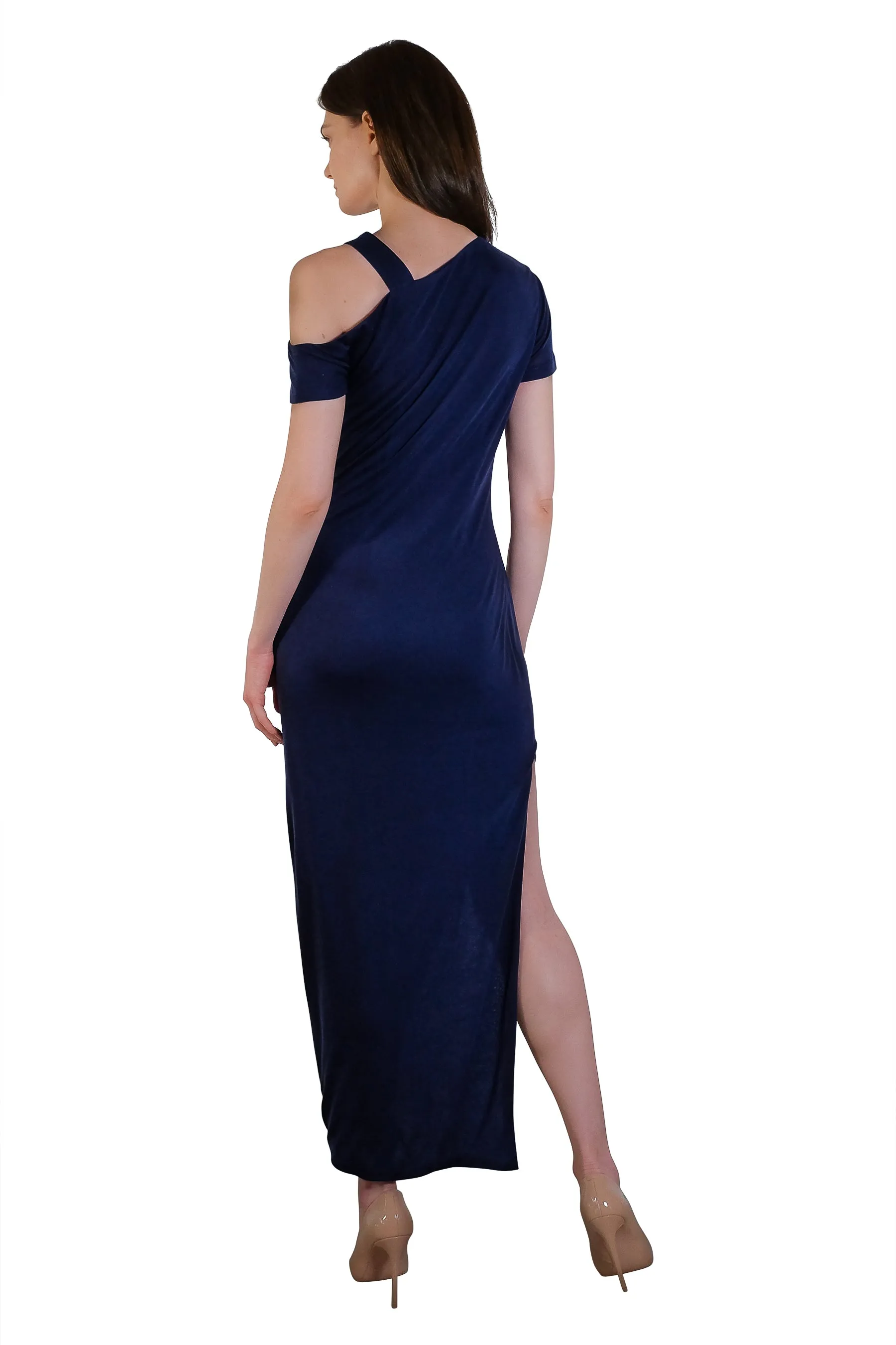 Hera Asymmetrical Maxi Jersey Dress