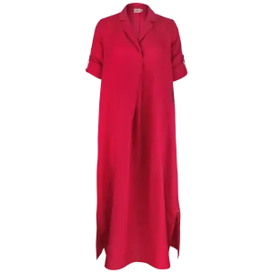 IS Juniper Collar Kaftan  Fuschia