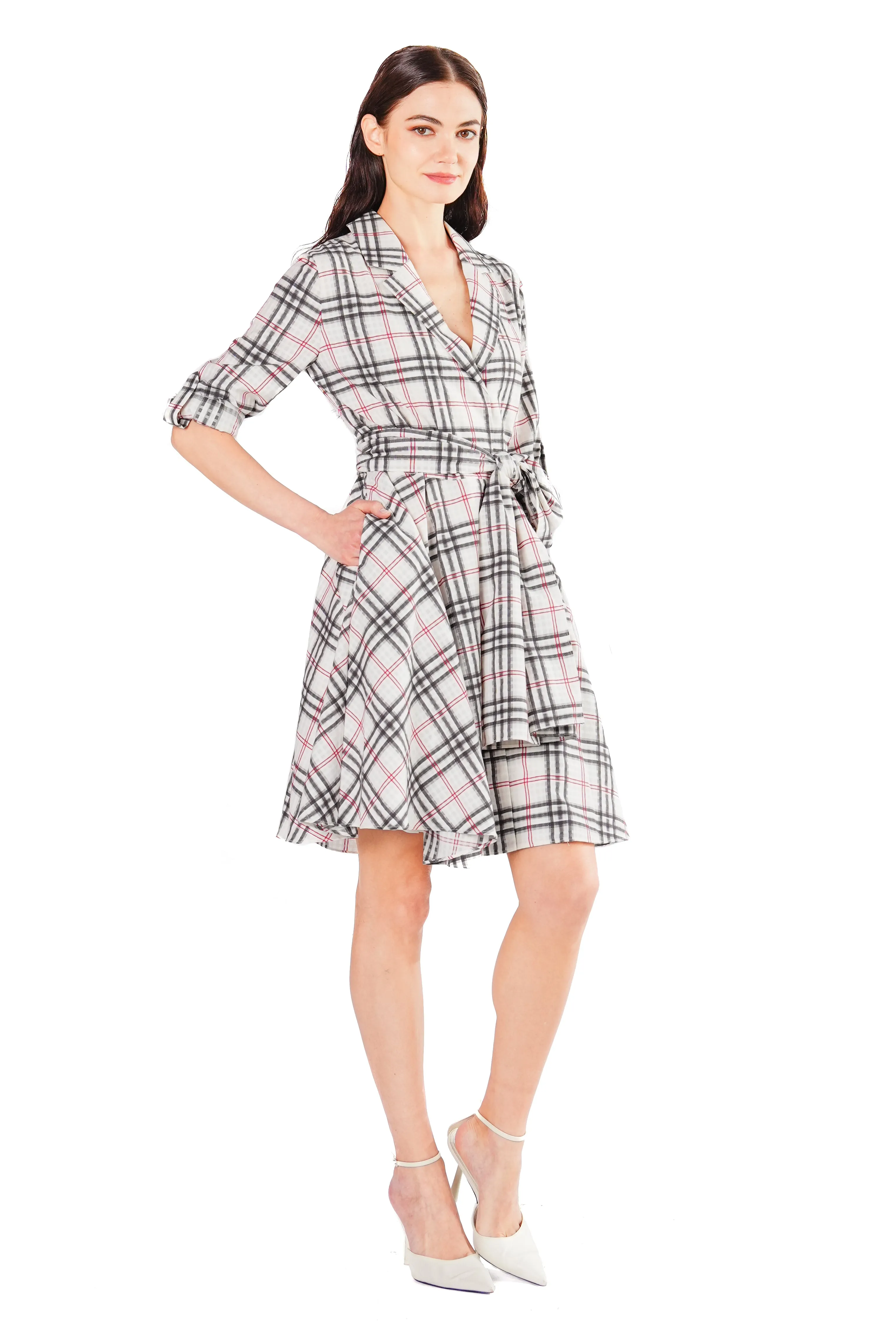 Kelsey notched collar shirtdress