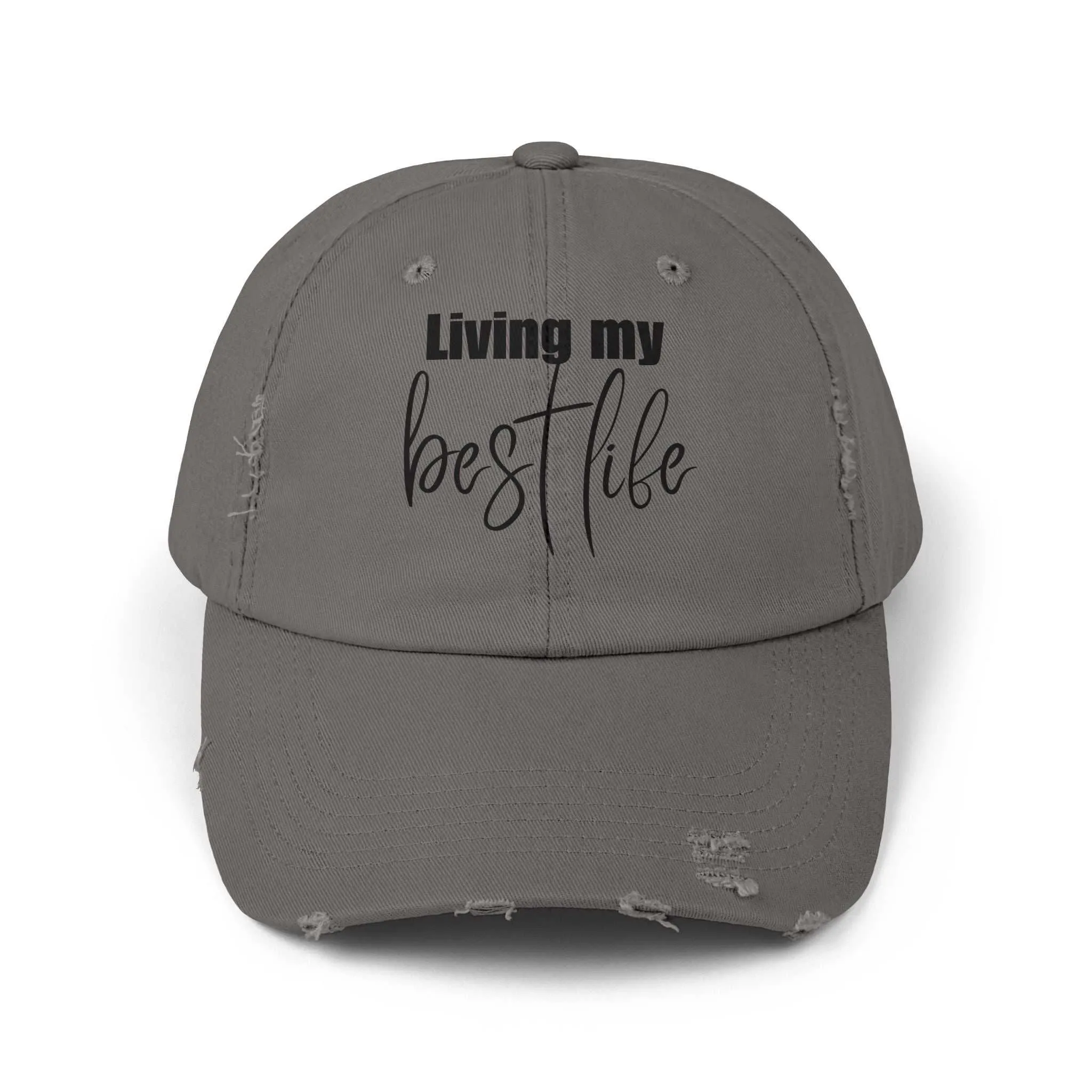 Living My Best Life Unisex Distressed Hat