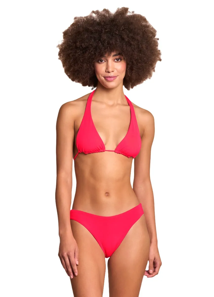 Maaji Cherry Red Kalima Front Tie Halter Bikini Top