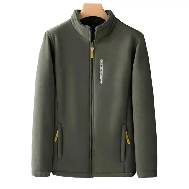 Men's Warm Winter Fleece-Lined Jacket