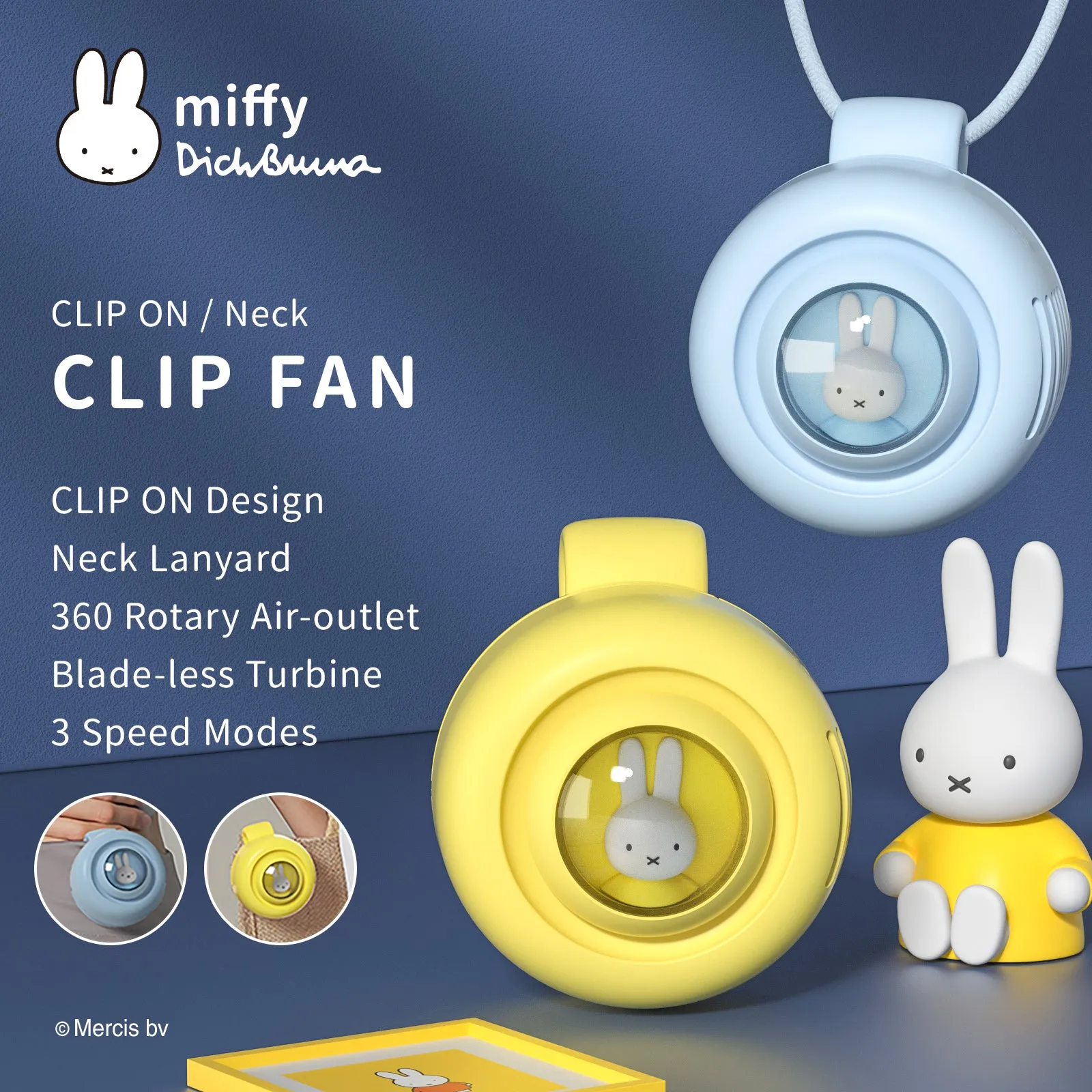 Miffy Mini Clip on Fan