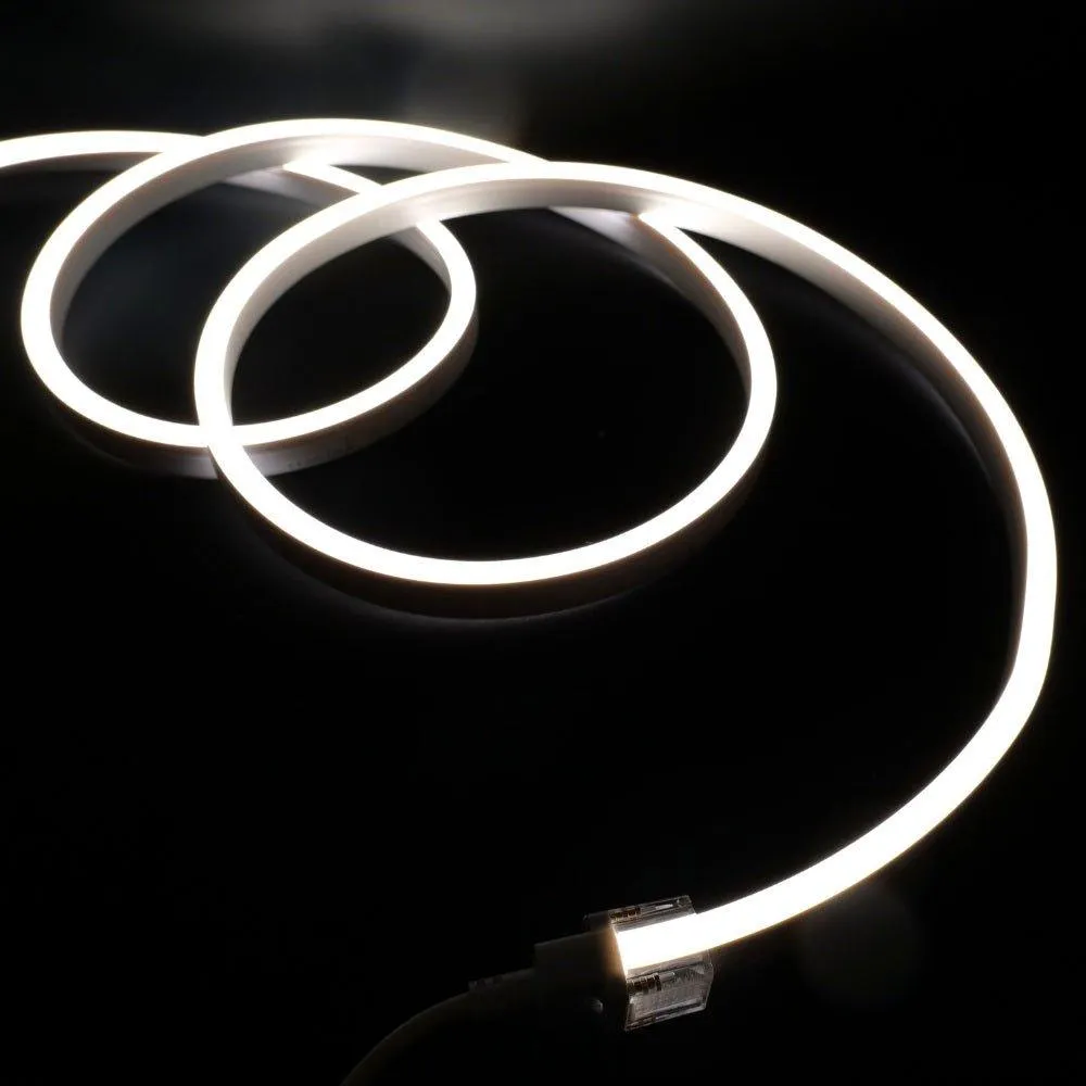 Natural White LED Neon Flex 4000K 24V 10x20mm IP68 Waterproof 12.5cm Cut