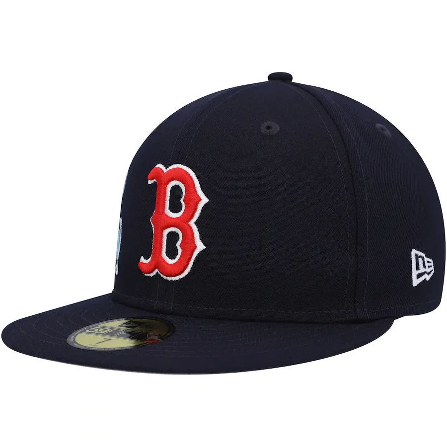 New Era Men's Boston Red Sox Navy Stateview 59Fifty Fitted Hat