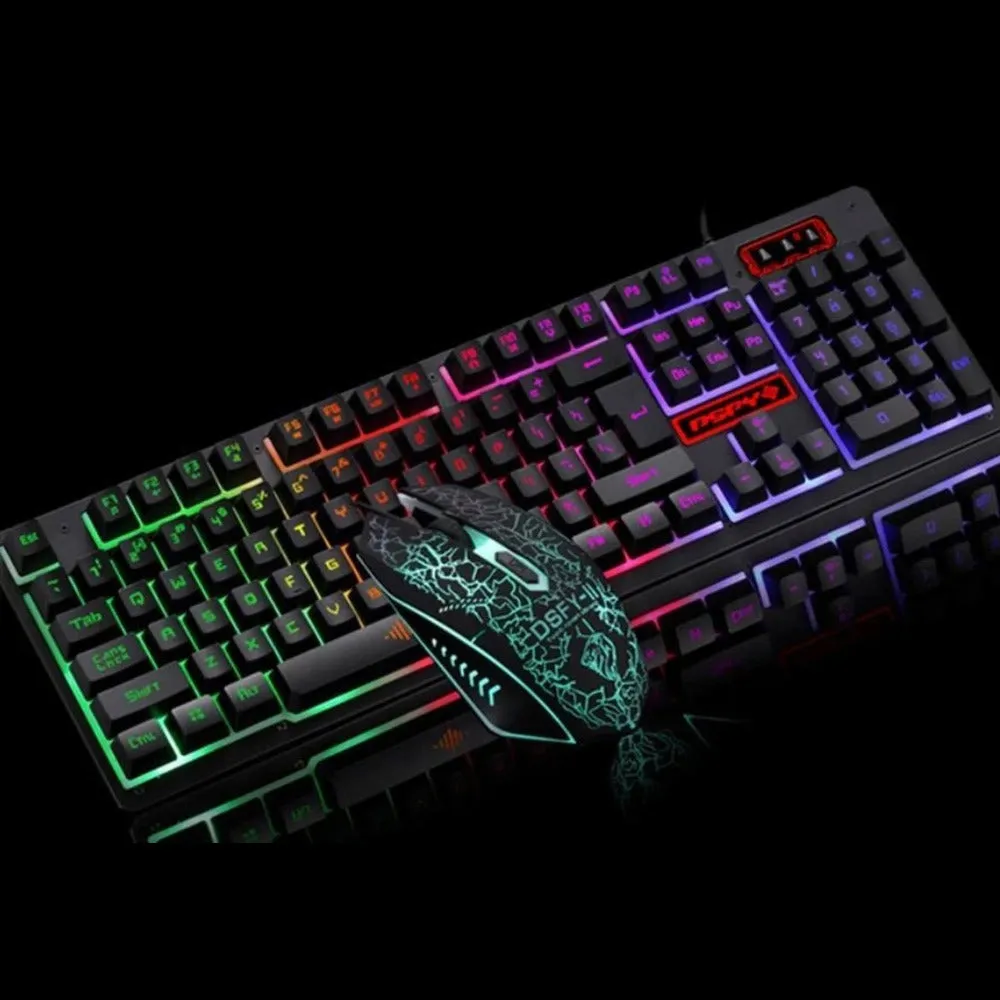 Ninja Dragons Z4 Flame RGB Gaming Keyboard with 2000 DPI Gaming Mouse