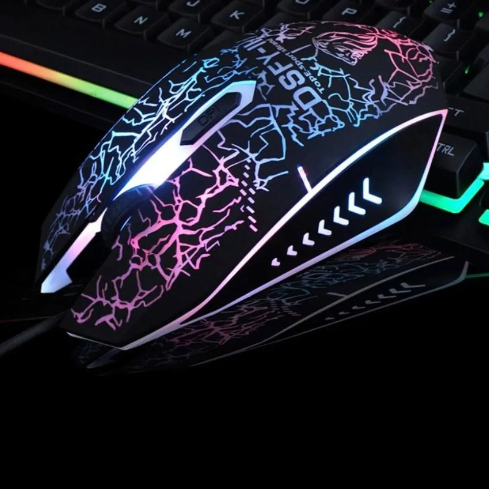 Ninja Dragons Z4 Flame RGB Gaming Keyboard with 2000 DPI Gaming Mouse