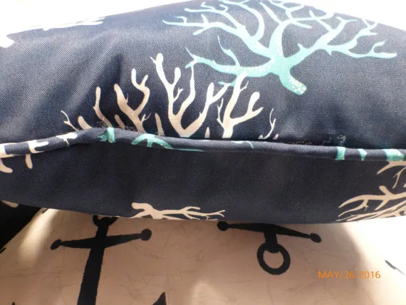 Outdoor Nautical Pillow covers, Premier Prints indoor-Outdoor fabric, Patio pillow covers