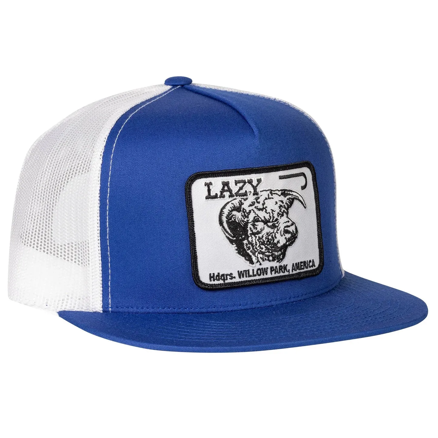 Royal Blue & White Cattle Headquarters Cap