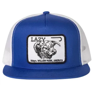 Royal Blue & White Cattle Headquarters Cap