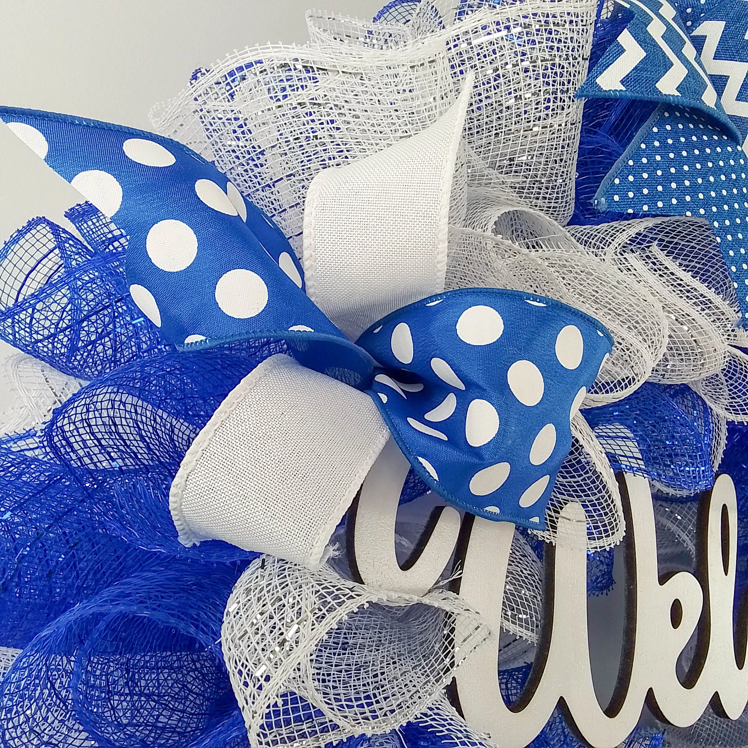 Royal Blue Welcome Wreath - Everyday Mother's Day Gift