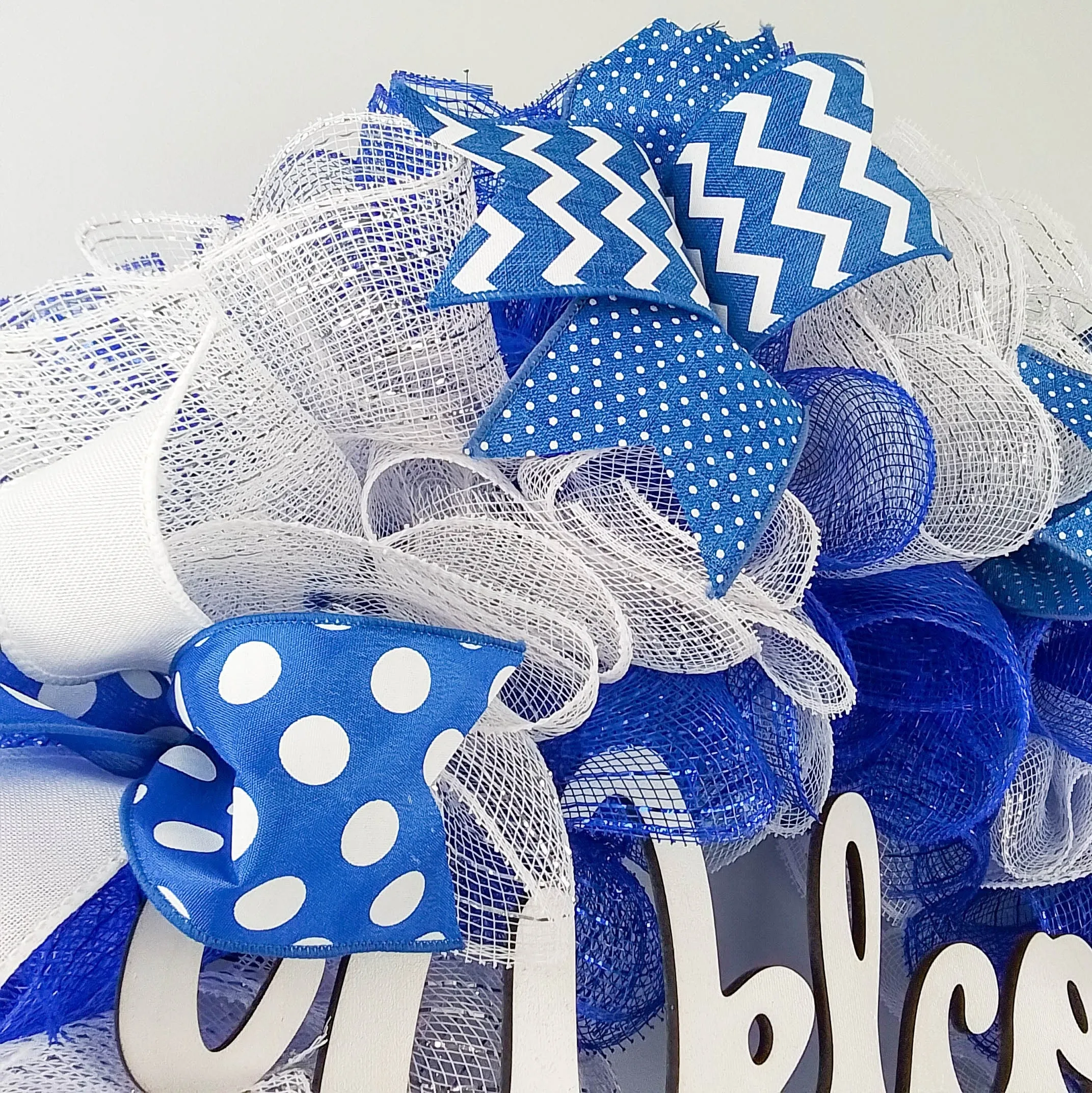 Royal Blue Welcome Wreath - Everyday Mother's Day Gift