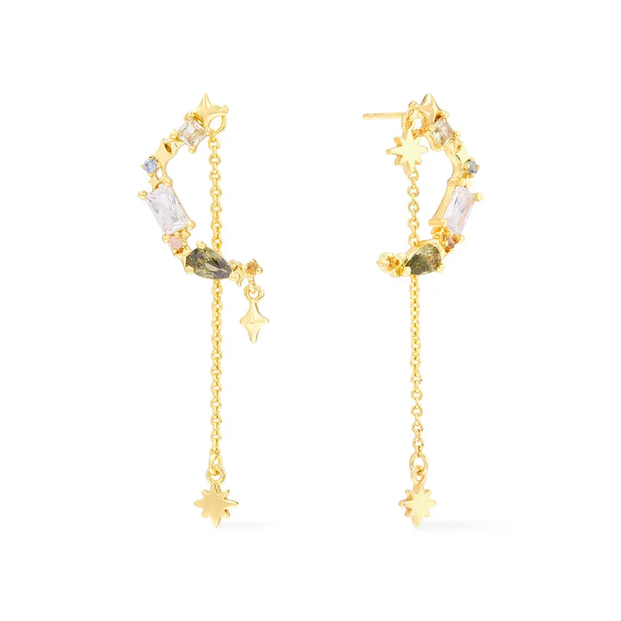 Selene Gold Drop Earrings