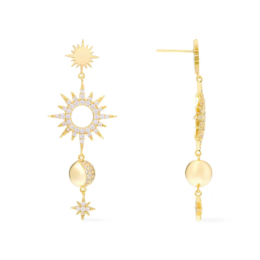 Sunlit Charms Gold Earrings