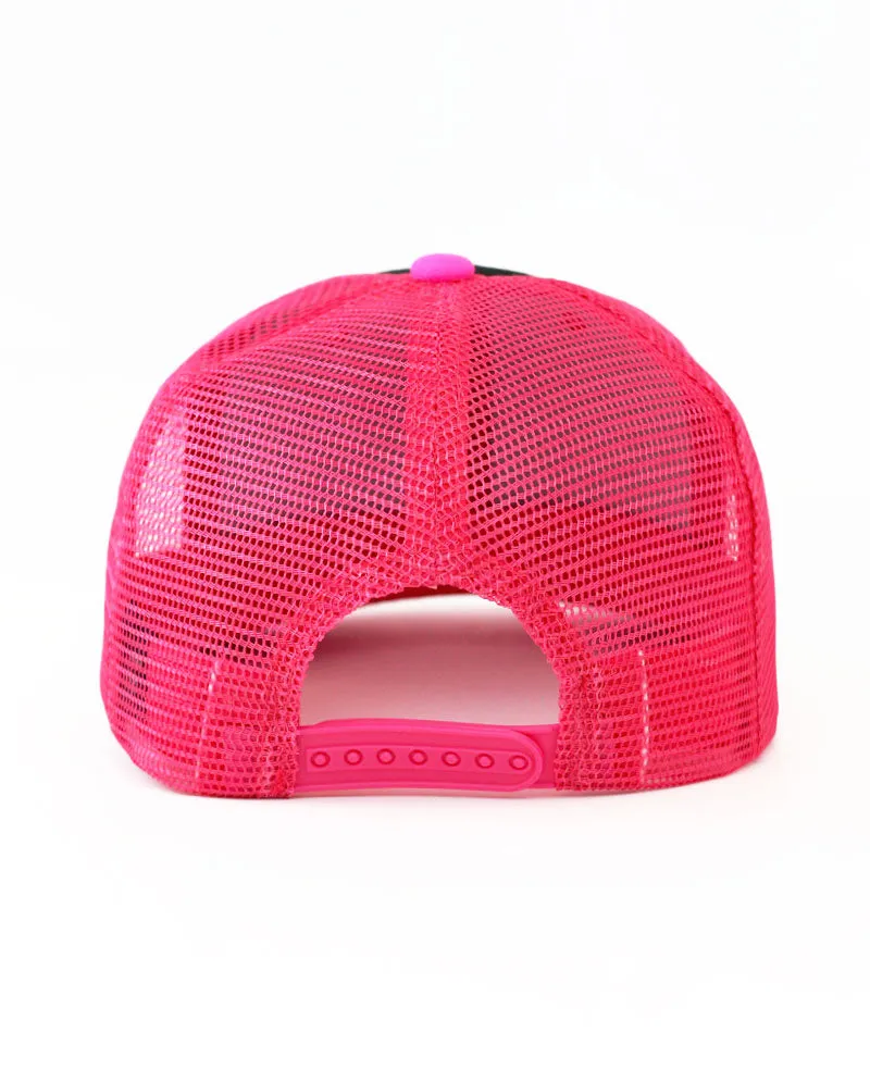 The Hat Depot - Cotton Mesh Back Two Tone Snapback Trucker Cap