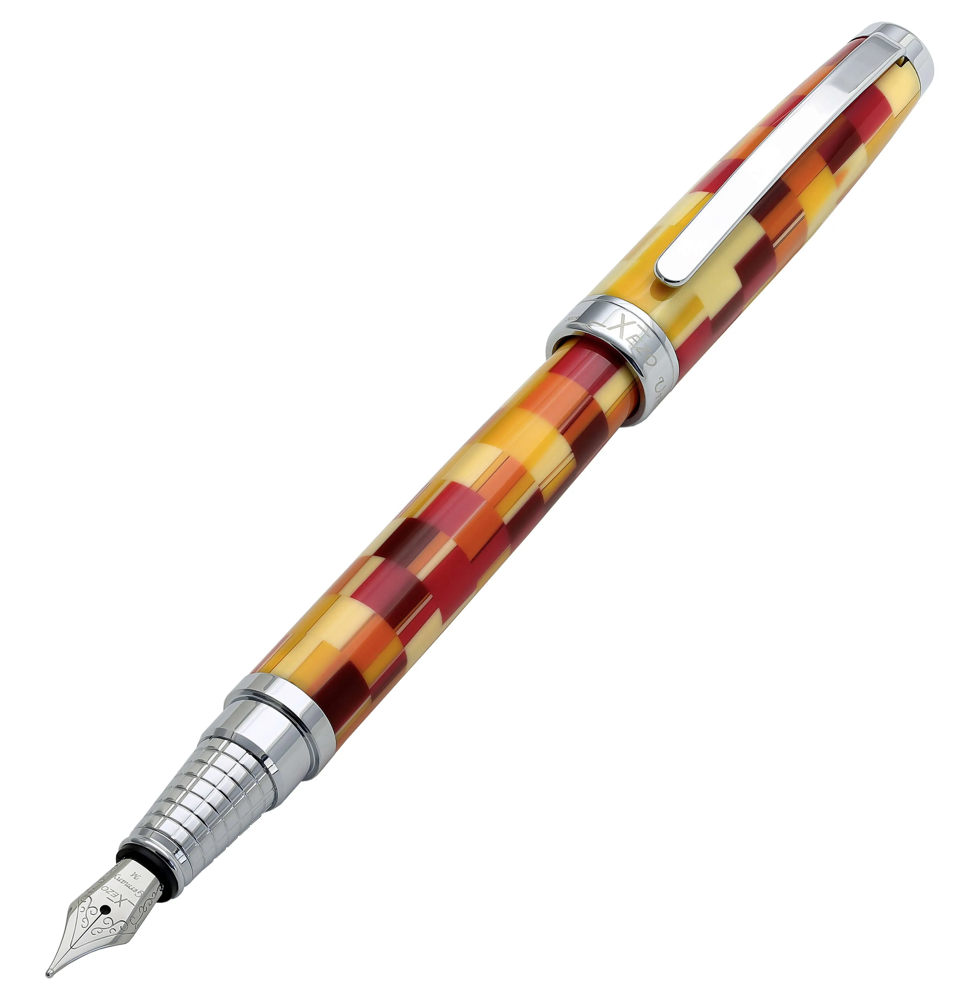 Urbanite I Acrylic & Brass Fountain Pen (Medium Nib) - Retro Red
