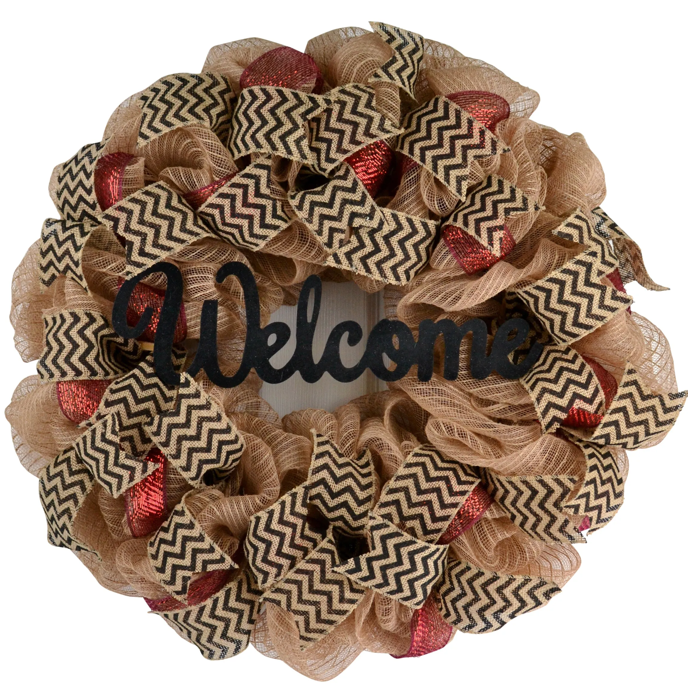 Welcome Wreaths Front Door | Burlap Everyday Year Round Front Door Wreath