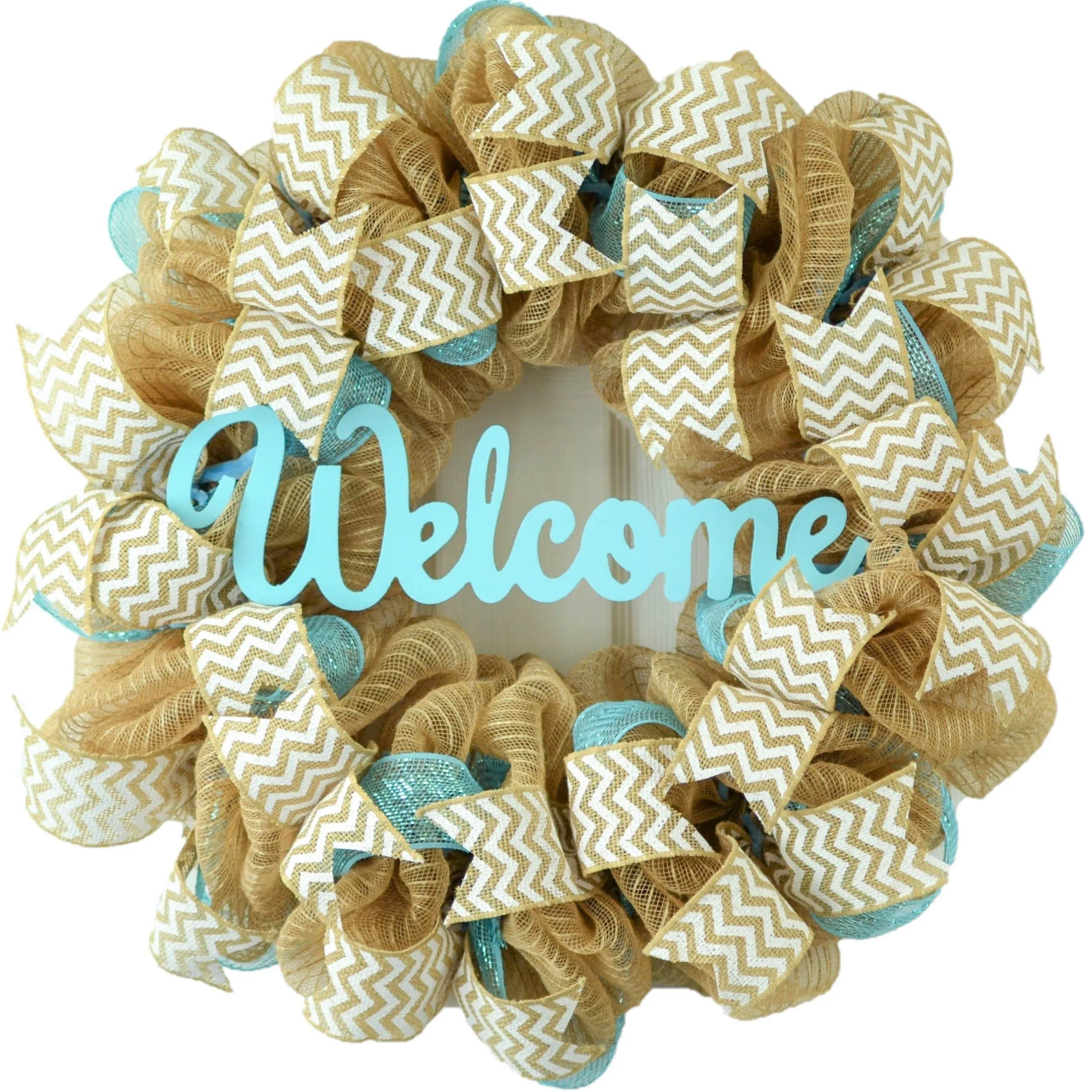 Welcome Wreaths Front Door | Burlap Everyday Year Round Front Door Wreath